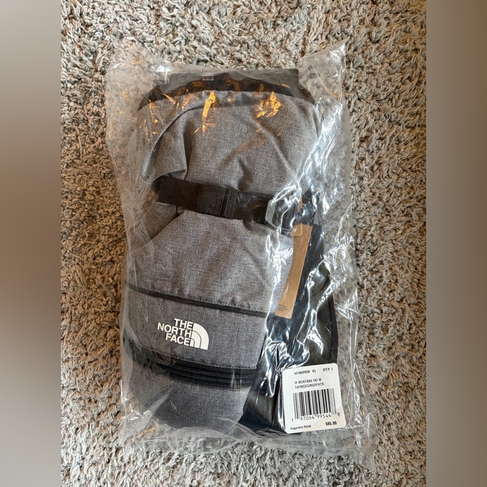 ✨$36✨NWT•The North Face Women’s Montana Ski Mitt Medium Grey Heather XL - Picture 9 of 10